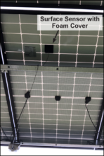 Surface sensor installed on solar panel