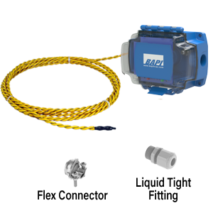 Detector de fugas de agua con sensor de cuerda