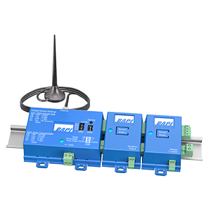 Wireless Receiver and Output Modules on DIN rail