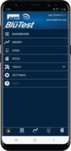 blu-test app home screen